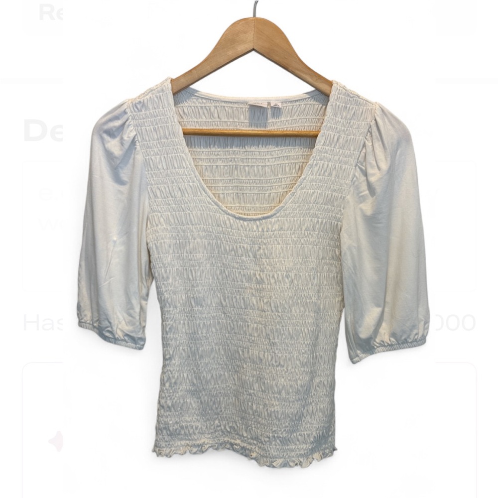 GAP Ivory Smocked Blouse